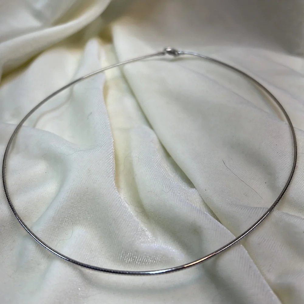 Omega silver round 18 inch signed .925. Vintage - Picture 1 of 6